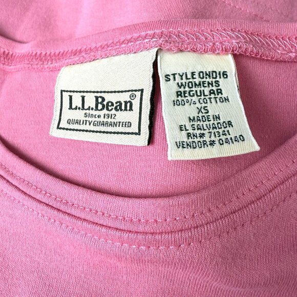 L.L. Bean Women’s Long Sleeve Tee XS Pink Pima Cotton Crewneck Top Casual Soft - Picture 3 of 7